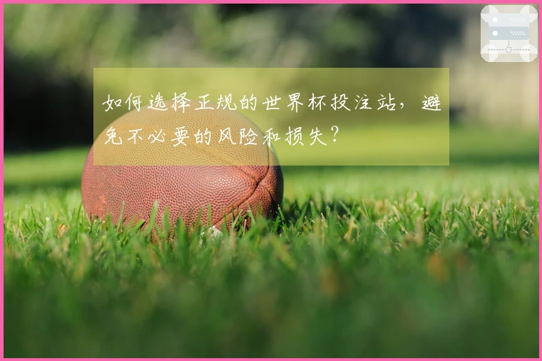 如何选择正规的世界杯投注站，避免不必要的风险和损失？