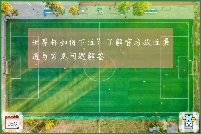 世界杯如何下注？了解官方投注渠道与常见问题解答