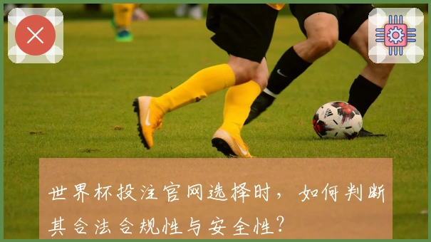 世界杯投注官网选择时，如何判断其合法合规性与安全性？